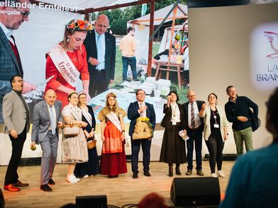 Erntefest Staffelstabübergabe auf der Grünen Woche 2024