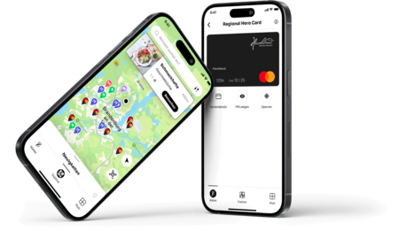 Regional Hero App auf einem Mobiltelefon