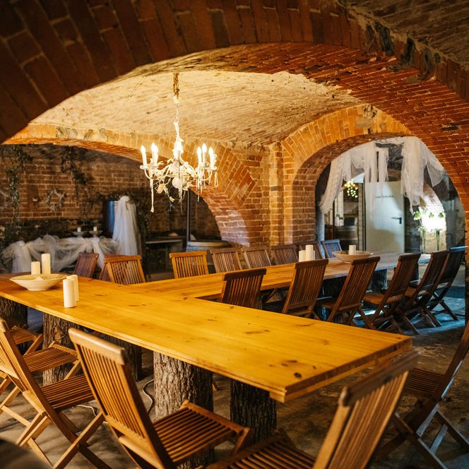 Gewölbe für Feierlichkeiten in Wesches Café in Ribbeck