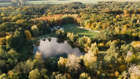 Luftaufnahme vom Strandbad in Schönwalde-Glien