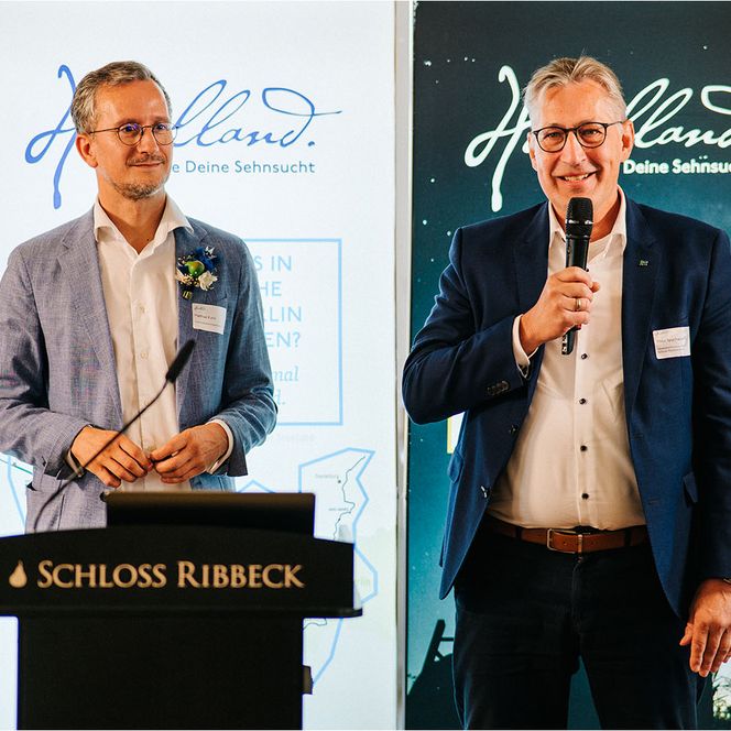 Thilo Spychalski präsentiert Schloss Ribbeck auf dem Tourismustag Havelland 2026
