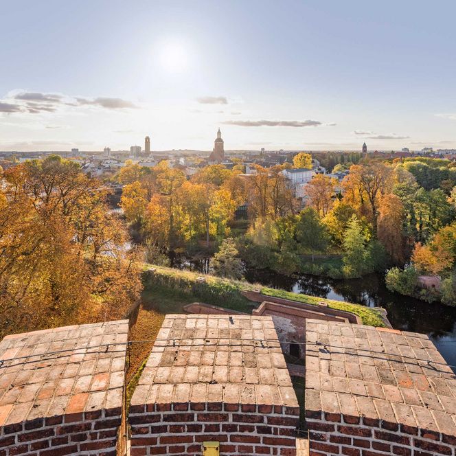 Luftaufnahme von der Altstadt Spandau im Herbst