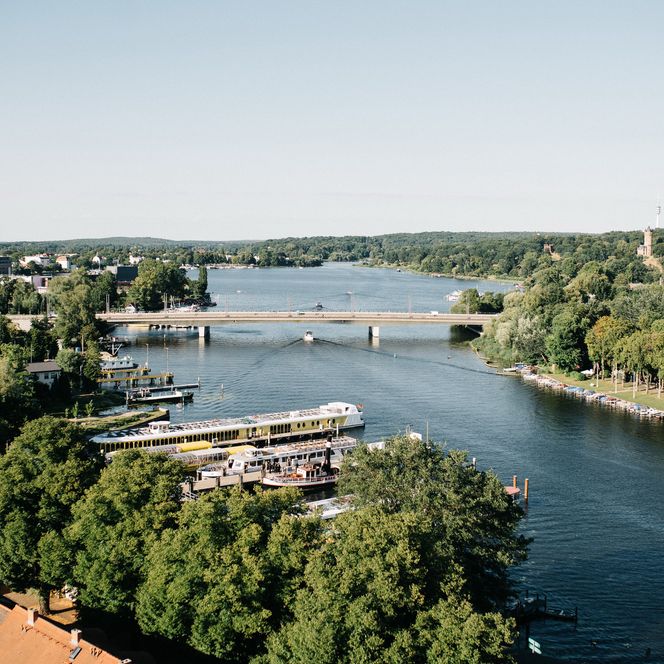 Luftaufnahme von der Humboldtbrücke Potsdam